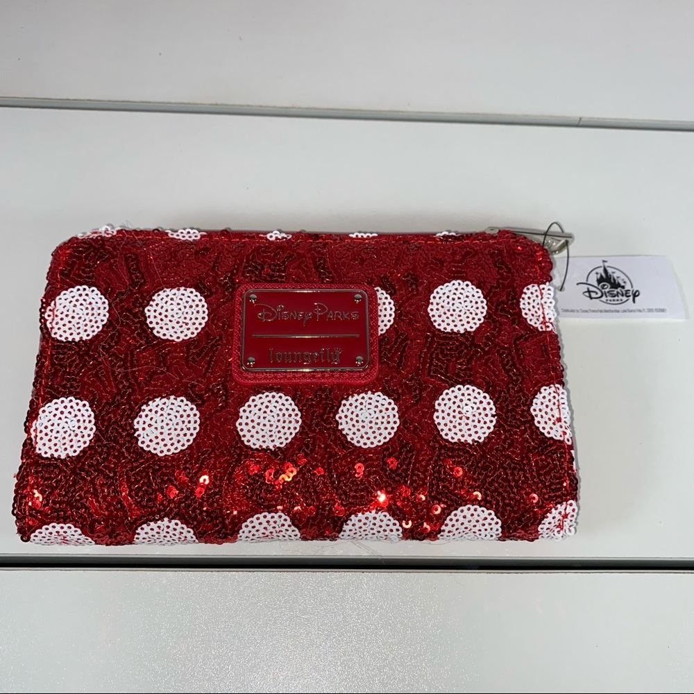 Disney Loungefly Minnie Polka Dot Sequin Wallet